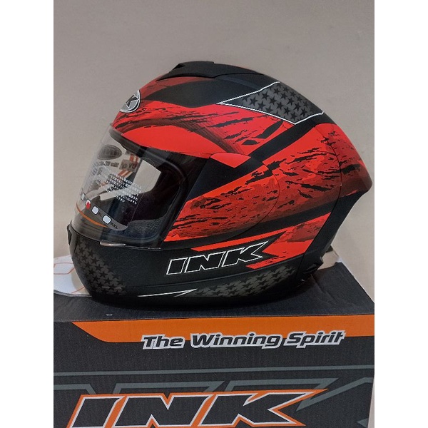Helm INK CL MAX #7 Motif Black Doff/Red