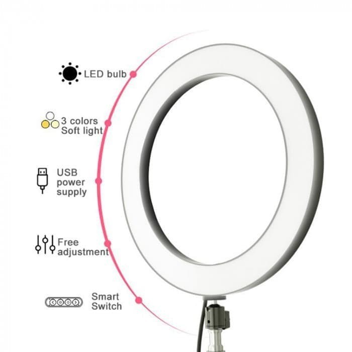 RING LIGHT LED 26CM + Tripod BESI TP002 Make Up Tiktok Ringlight PAKET