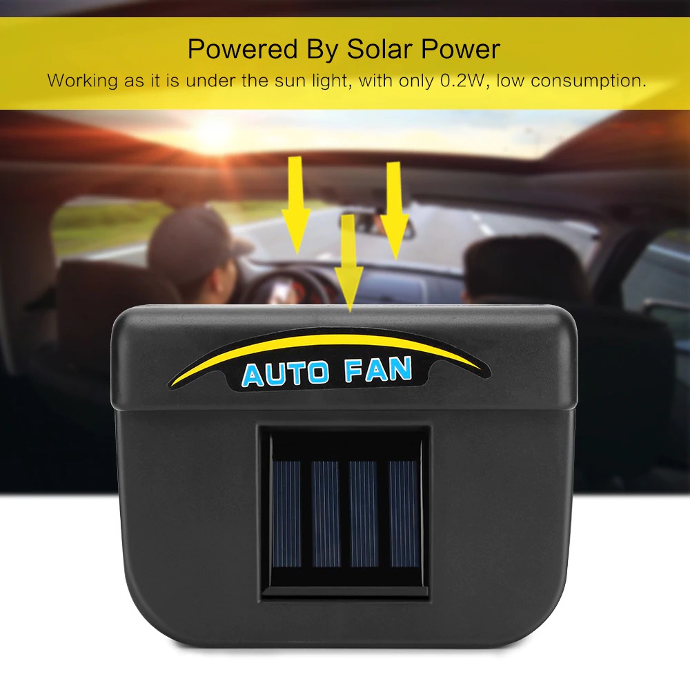 New Solar Power Car Style Radiator Fan Fan Cool New Car Auto Air Vent Fan Environmental Exhaust Fan Shopee Indonesia