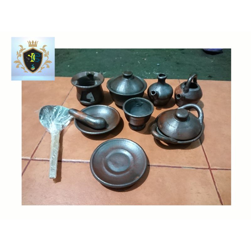 MAINAN GERABAH TANAH LIAT PASARAN JADUL MASAKAN TRADISIONAL JAWA TEMBIKAR KLASIK UNIK ETNIK SAM CORP