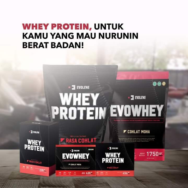 Evolene Evowhey Whey Protein 1750 Gram 50 Sachet BPOM Halal