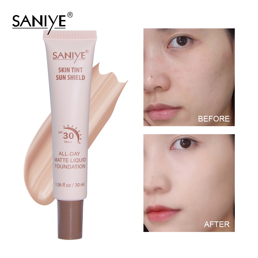 SANIYE BPOM  Foundation Concealer Matte SPF30++ BB Cream Waterproof Sunscreen Liquid Concealer Long 