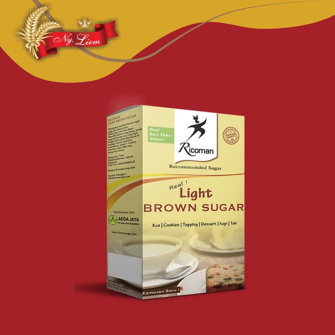 

] RICOMAN Light Brown Sugar 500 gram