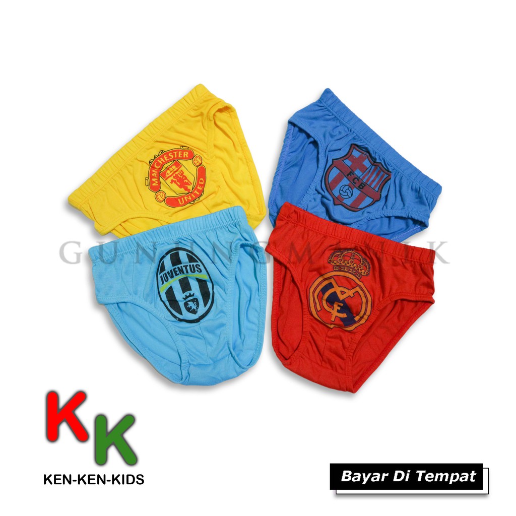 CELANA DALAM ANAK KEN-KEN ISI 6 PCS BAHAN KATUN LEMBUT MENYERAP KERINGAT SIZE M.L.XL