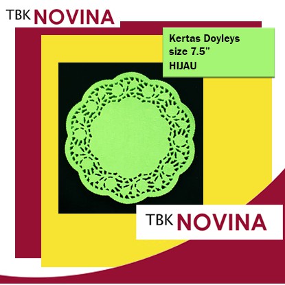 [100 PCS ] Kertas Doyleys/ Doilies/ Doily 7.5&quot; (WARNA) - Alas Toples Kue / Kertas Renda