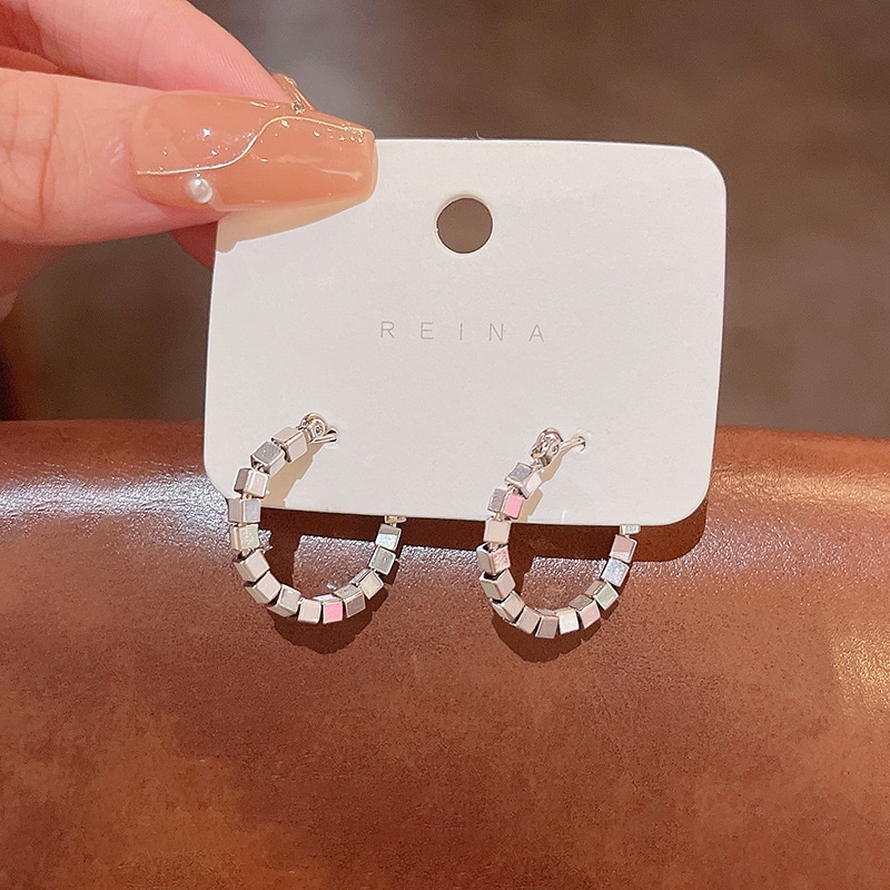 Anting Bulat Bahan Sterling Silver 925 Mewah Untuk Wanita