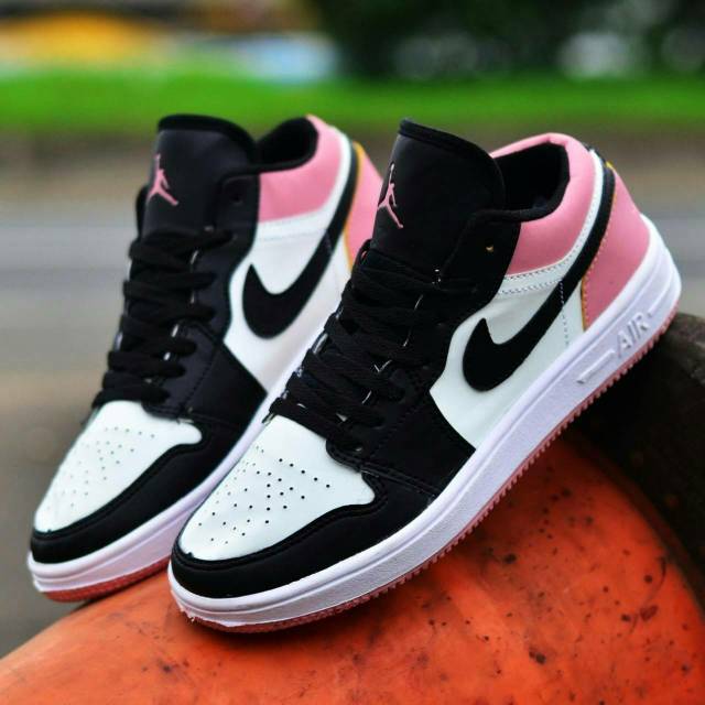 peach and black jordan 1
