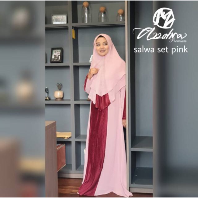 (SALE) Salwa set by Azzahra Premium Syari