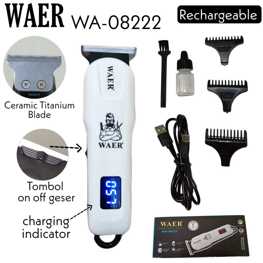 Alat Cukur WAER Profesional WAER WA-08222 Original