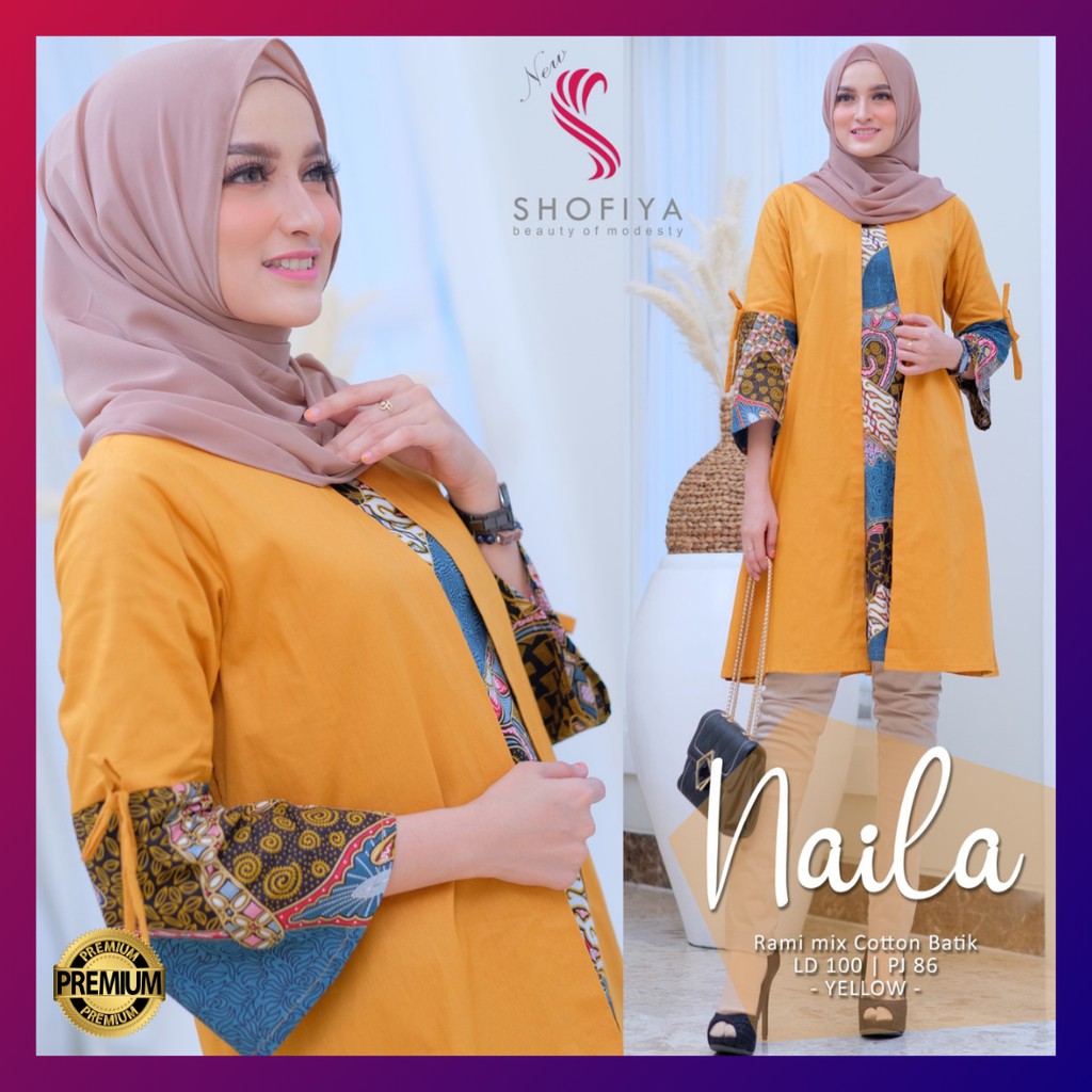 Naila Tunik Batik Original by Shofiya  – Batik Tunik Atasan Wanita