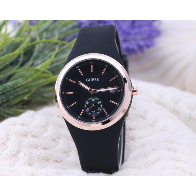 Jam Tangan Guess Wanita New Model Ac Rubber - Putih