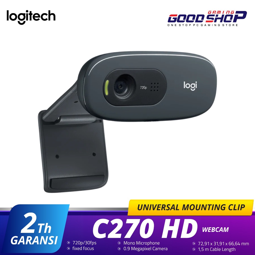 Logitech C270 HD 720p / 30fps - Webcam