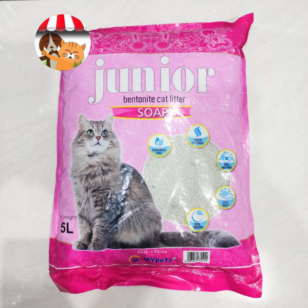 Junior - 5 Liter Pasir Gumpal Pasir Kucing Bentonite Pasir Wangi