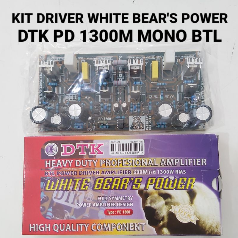 (BISA COD) Kit Driver White Bear's Power DTK PD 1300M BTL