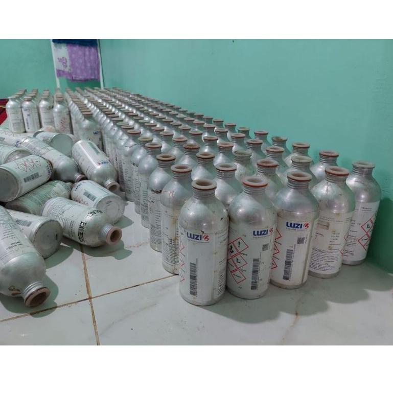 botol kaleng bibit parfum bekas luzi 500 ml | SKS.11Au22ᵟ