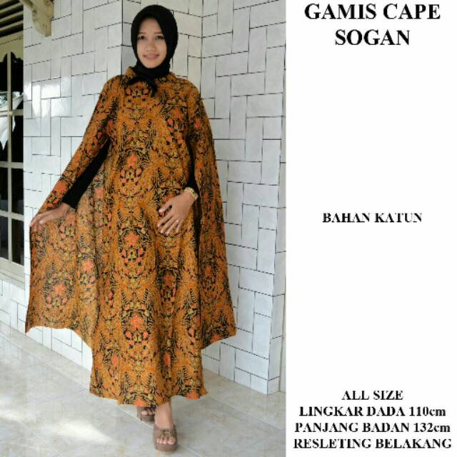 Batik Gamis Cape Sogan