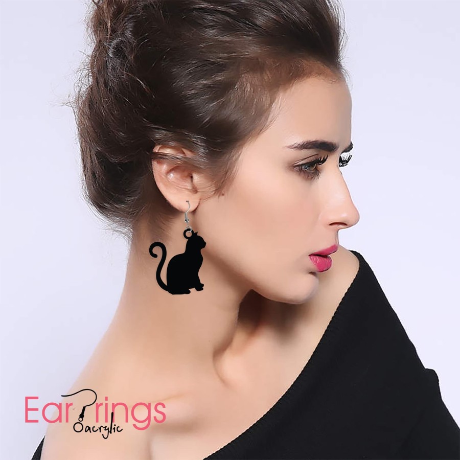 

Anting acrylic motif cat - earring uniek acrylic