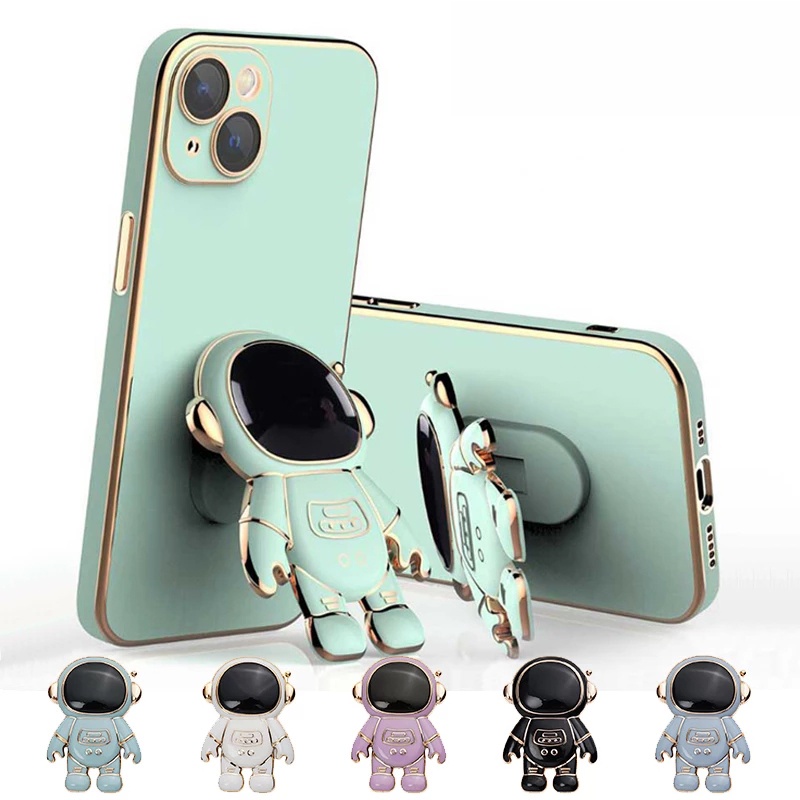 Stand Holder Handphone Universal Portable Desain Kartun Astronot 3D Bisa Dilipat