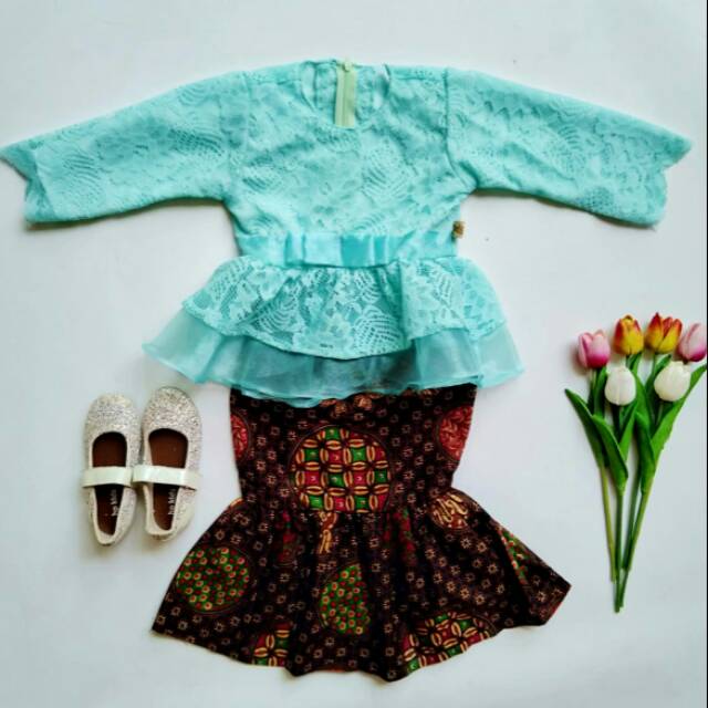 Kebaya Anak baby bayi remaja couple ibu peplum organza muslim rok duyung sarimbit