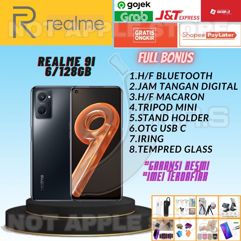 REALME 9i RAM 6/128GB NEW GARANSI RESMI