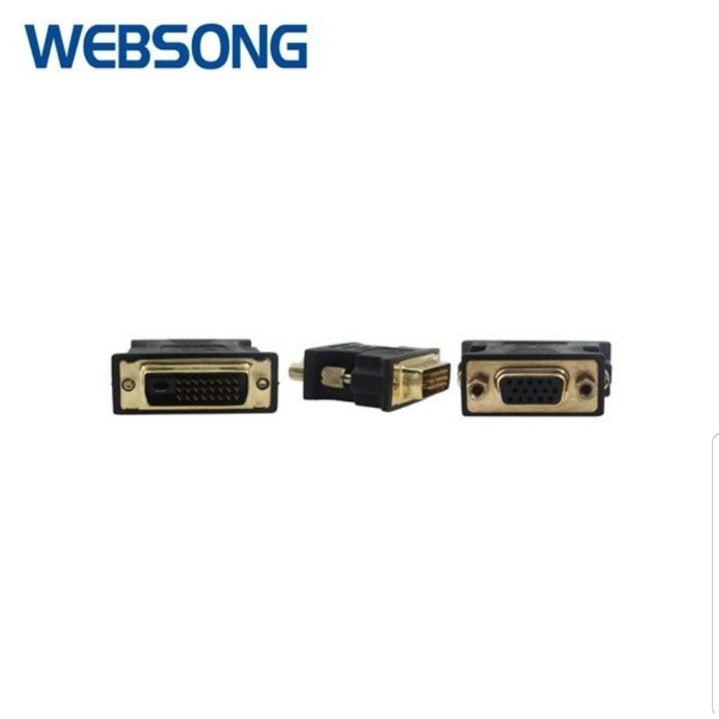 Connector VGA Female to DVI24+1 Male Gold DVI-I websong