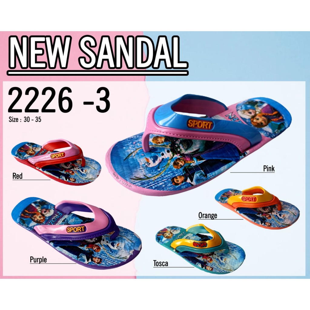 CUCI GUDANG SANDAL ANAK JAPIT ALAS FROZEN GLACIO 2226-3