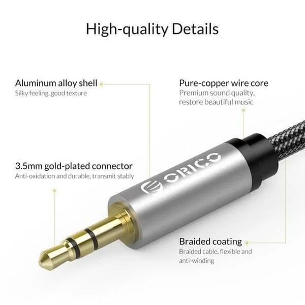 ORICO AM-2F3 2 in 1 3.5 mm Male to Female Audio Cable