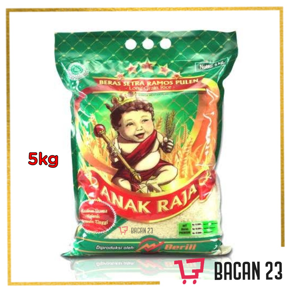 

Beras Anak Raja (5kg) / Beras Putih / Bacan 23 - Bacan23