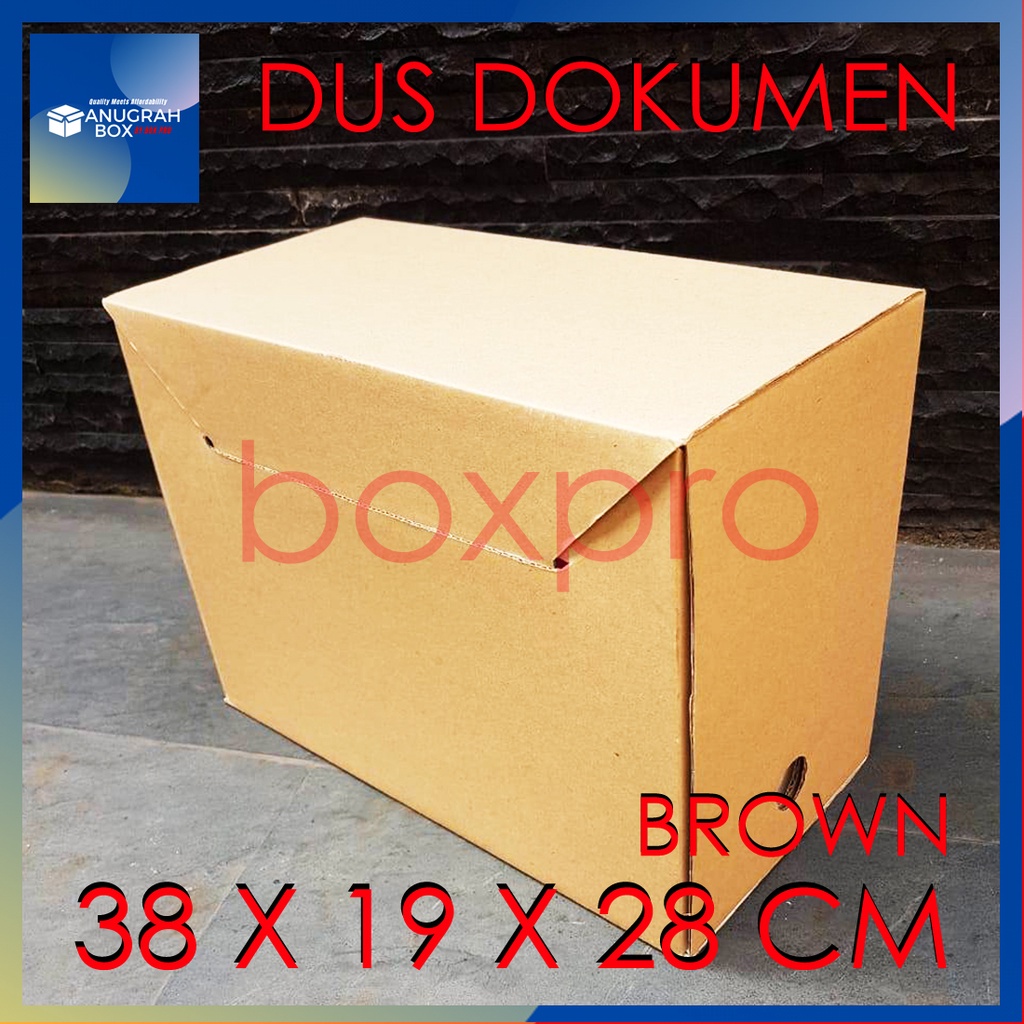 

Kardus Dus ARSIP Dokumen SUPER TEBAL PREMIUM BESAR KOKOH 38x19x28cm Box CUSTOM File kantor COKLAT