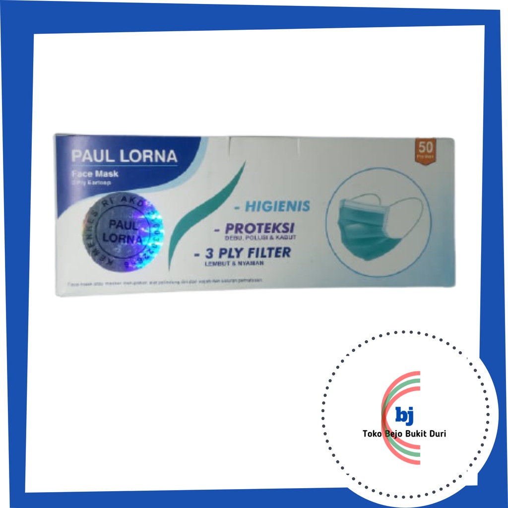Paul Lorna Disposal Masker 3 ply Isi 50