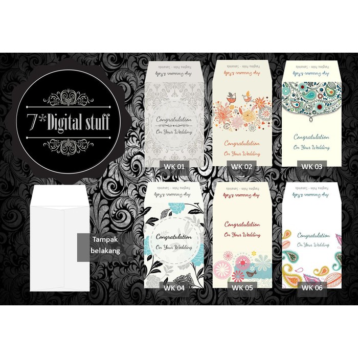 

Amplop angpao pernikahan / wedding custom ukuran kecil