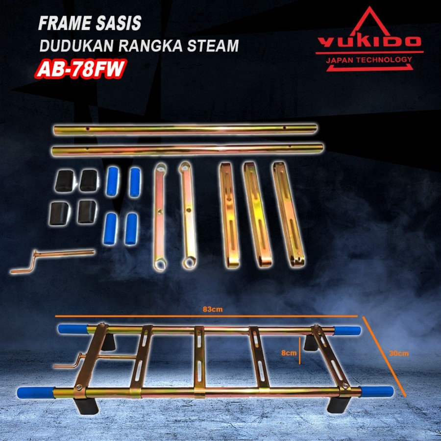 YUKIDO POWER SPRAYER CHASIS / DUDUKAN RANGKA MESIN STEAM Dudukan Rangka Sasis Frame Mesin cuci Steam Power Sprayer Sanchin Kuat dan Tebal Rangka dudukan kaki mesin steam engine power sprayer sancin YUKIDO