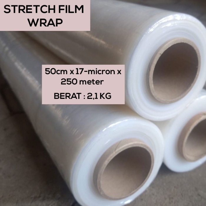 Plastik Wrapping Plastik Wrap Plastik Stretch Film 50cm x 250m - 17 micron