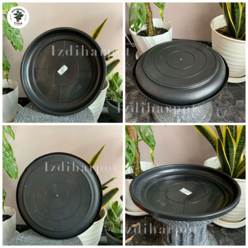 tatakan alas pot bunga nkt 40 hitam 37cm untuk pot 40cm - NKT HITAM 40