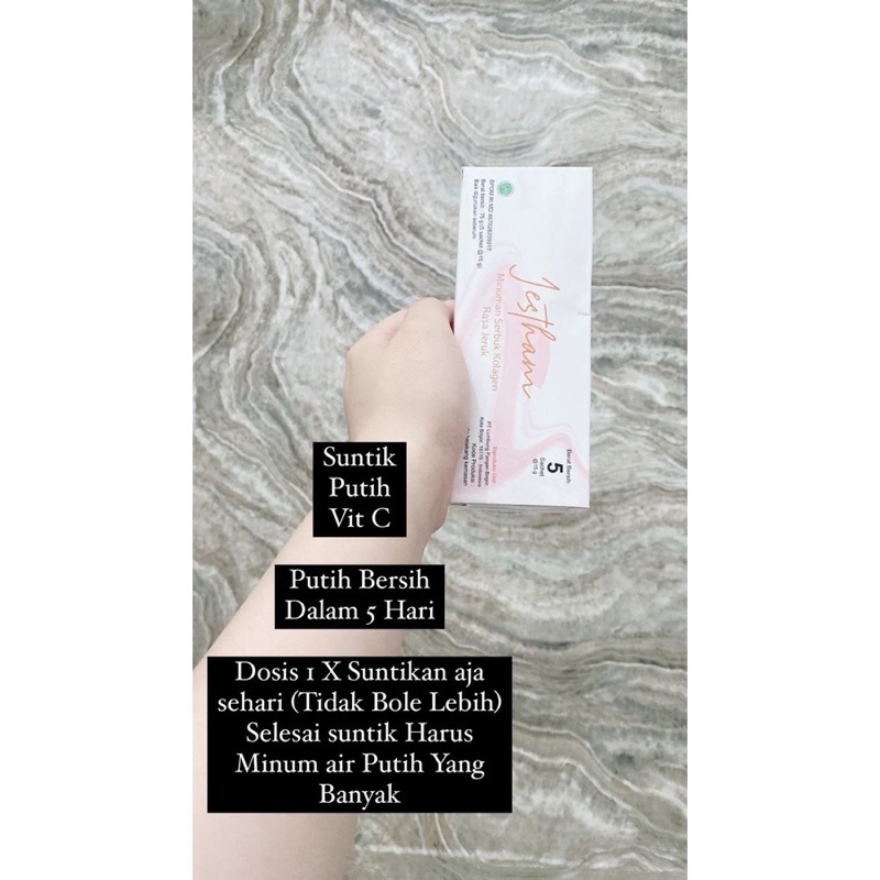 Collagen Jestham (VitC + Infus Whitening Vit C) Memutihkan Dosis tinggi