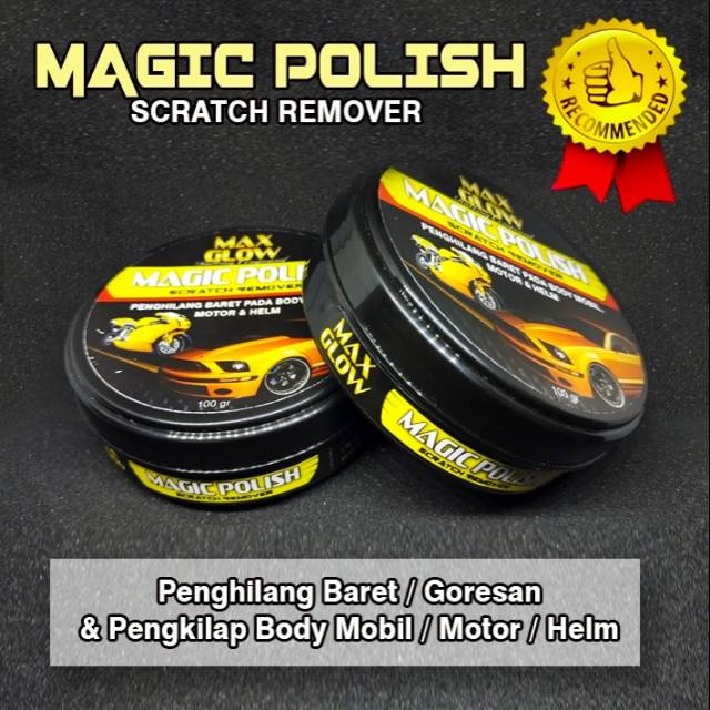 Penghilang baret goresan mobil motor helm / pengkilap / magic polish by maxglow
