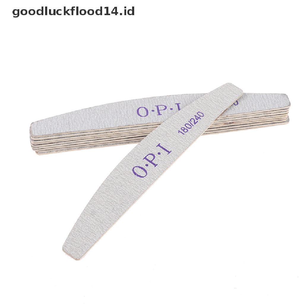 [OOID] 10pcs/Lot Wooden Nail Files Professional Nail Buffer 180/240 Nail File ID