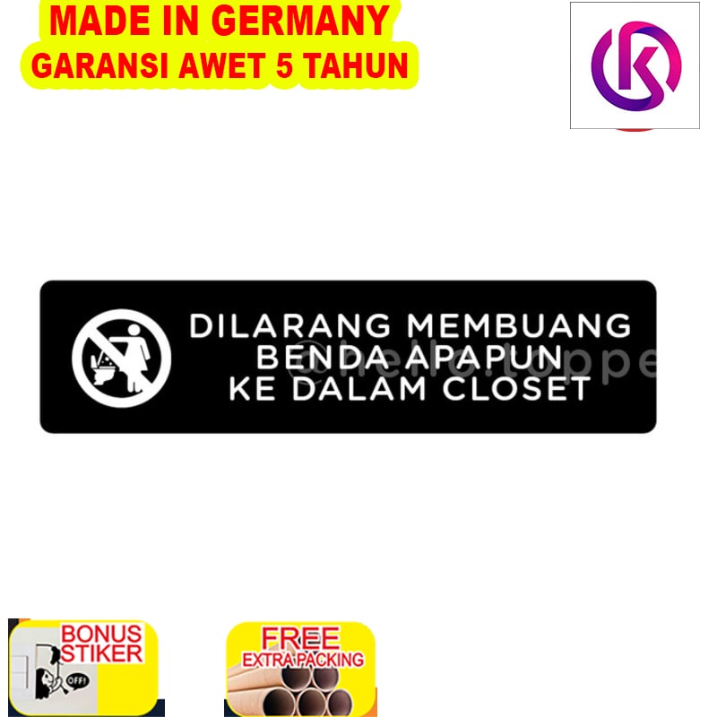 

Murah Sign Akrilik Toilet Dilarang Buang ke Closet / Sign Board Akrilik