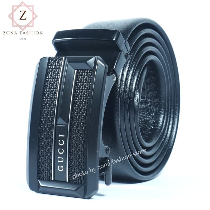 ikat pinggang pria kantong rahasia gesper kulit sabuk import Gucci