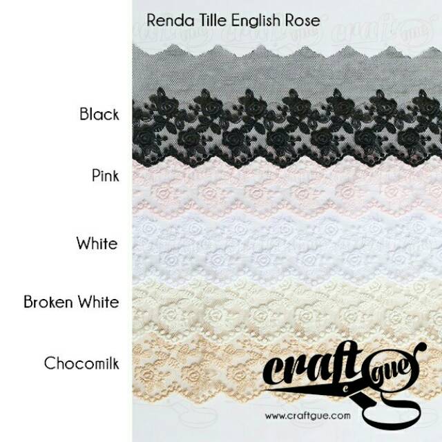 Renda Tille English Rose (Pack)