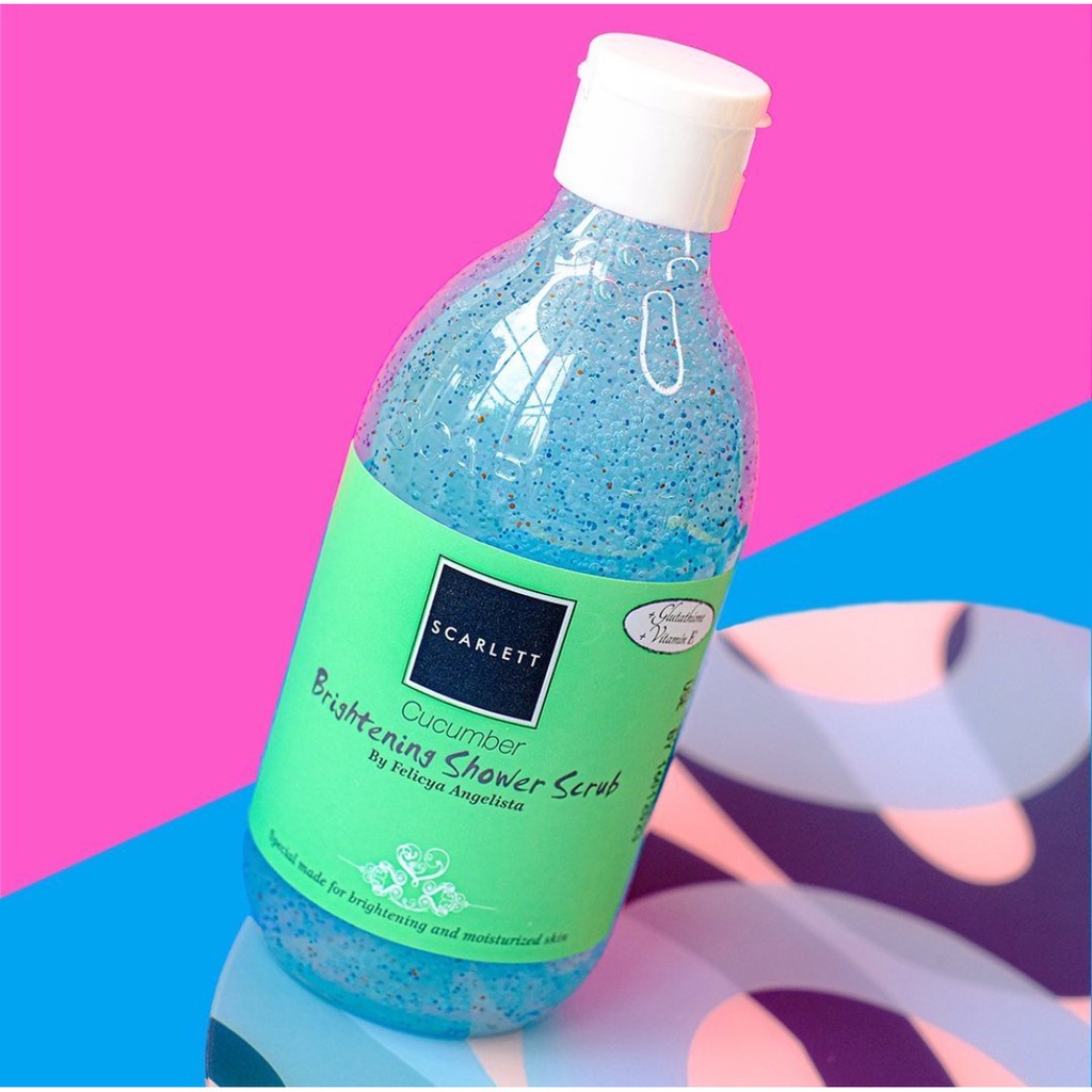 Scarlett Brightening Shower Scrub Original - Body Wash Sabun Mandi Scarlet Pemutih Tubuh