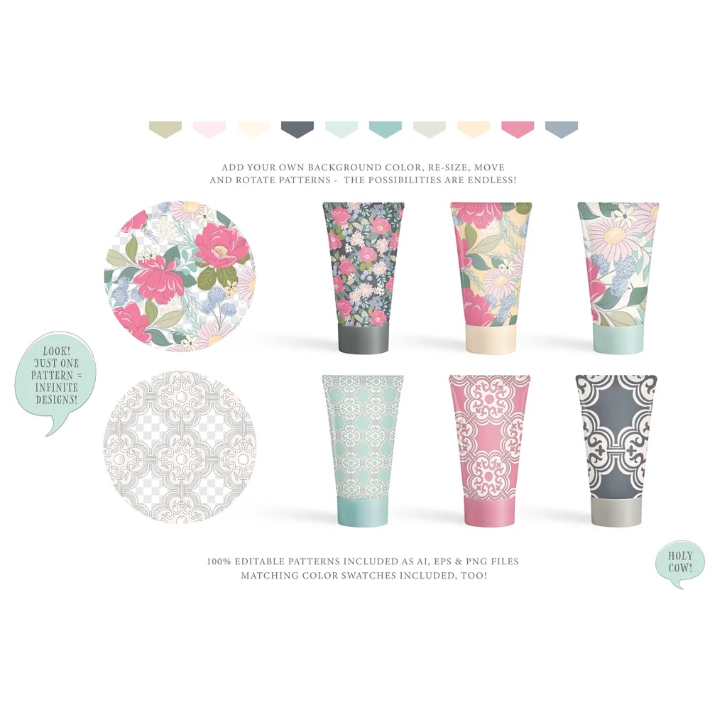 Floral Pattern Design Set