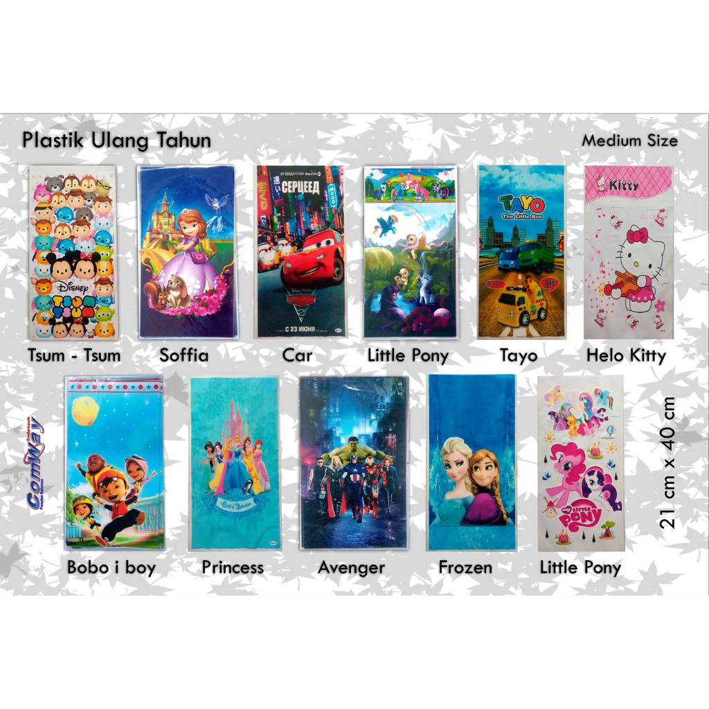 Plastik Ulang Tahun / Plastik Karakter Ulang Tahun