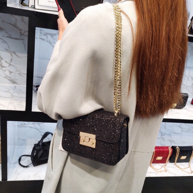 ORIGINAL  Charles&keith Sling glitter bag / tas CK C&K selempang