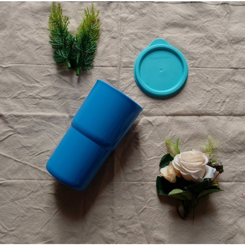 (Preloved) Botol Minum Gelas + tutup Tupperware