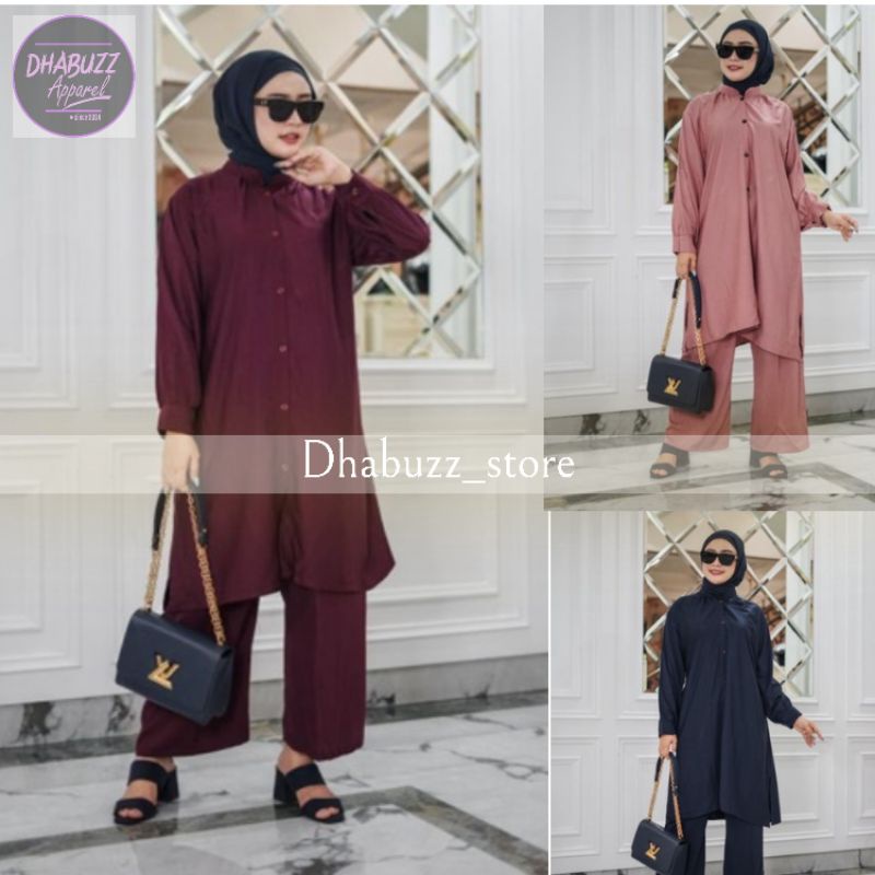 Oz020 stelan tunik cantik wanita terbaru rayon premium lembut dan nyaman by ozora