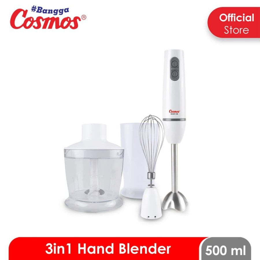 COSMOS Hand Blender 500 ml - Blender Tangan 3in1 CB 631 HB - Garansi Resmi 1 Tahun