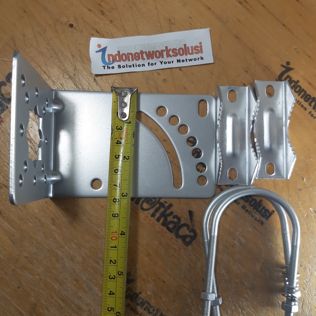 Bracket breket dan L clamp klem dudukan tiang antena GRID Yagi Omni TV Radio HIGH GRADE