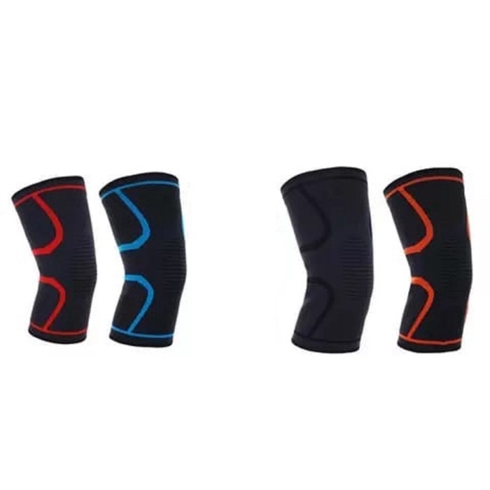 SH8-2 Sepasang Pelindung Lutut Knee Protector Pad Support Olahraga Running Fitness Cycling Knee Support Brace Nylon Deker Lutut KneePad Compression Elastis Fitnes Gym Sport