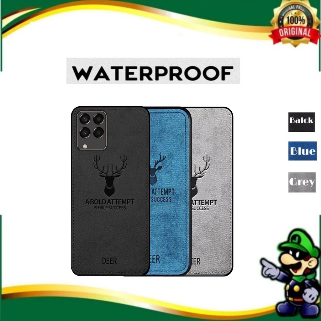 Promo Case Samsung M33 5G 2022 Softcase TPU Cloth Casing DEER Textur Jeans